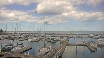 Weather camera view of Waukegan Harbor and Marina.