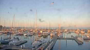 Weather camera view of Waukegan Harbor and Marina.