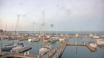Weather camera view of Waukegan Harbor and Marina.