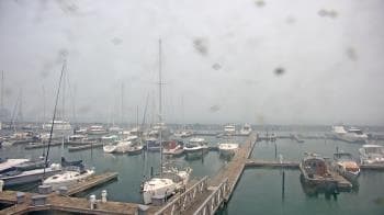 Weather camera view of Waukegan Harbor and Marina.