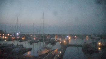 Weather camera view of Waukegan Harbor and Marina.