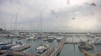 Weather camera view of Waukegan Harbor and Marina.