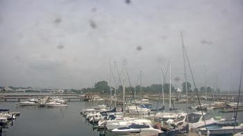 Weather camera view of Waukegan Harbor and Marina.