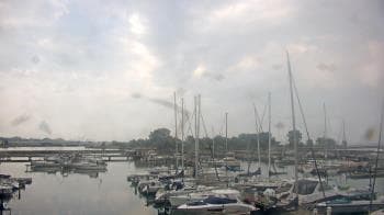 Weather camera view of Waukegan Harbor and Marina.