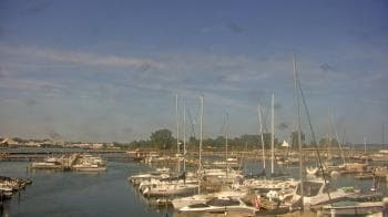 Weather camera view of Waukegan Harbor and Marina.