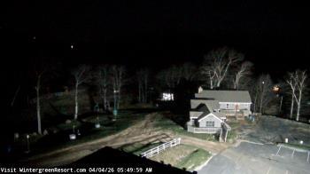 Weather camera view of Wintergreen Mtn. at 3600 ft. elev..