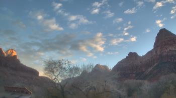 Weather camera view of Zion Canyon Village.