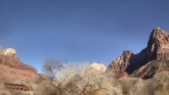 Weather camera view of Zion Canyon Village.
