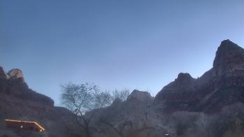 Weather camera view of Zion Canyon Village.