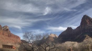 Weather camera view of Zion Canyon Village.