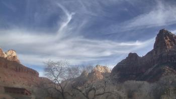 Weather camera view of Zion Canyon Village.