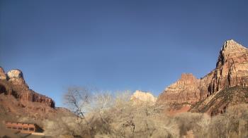 Weather camera view of Zion Canyon Village.