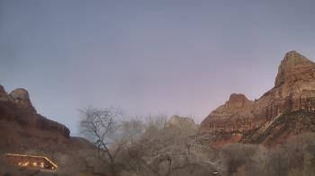 Weather camera view of Zion Canyon Village.