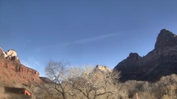 Weather camera view of Zion Canyon Village.