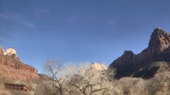 Weather camera view of Zion Canyon Village.