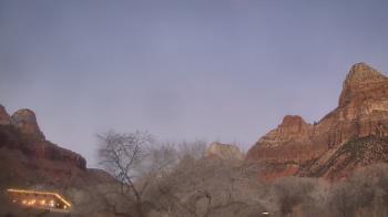 Weather camera view of Zion Canyon Village.