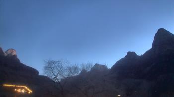 Weather camera view of Zion Canyon Village.