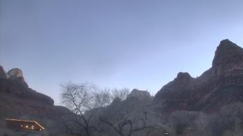 Weather camera view of Zion Canyon Village.