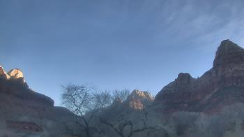 Weather camera view of Zion Canyon Village.