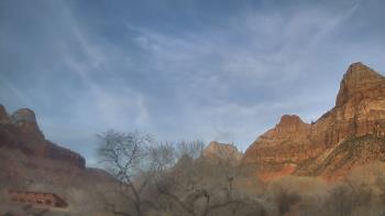 Weather camera view of Zion Canyon Village.
