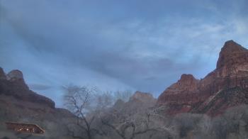 Weather camera view of Zion Canyon Village.