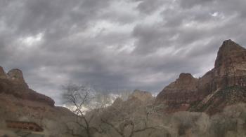 Weather camera view of Zion Canyon Village.