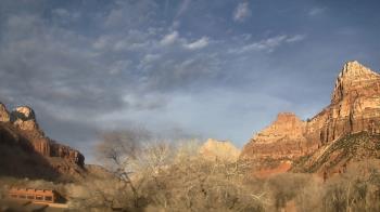 Weather camera view of Zion Canyon Village.