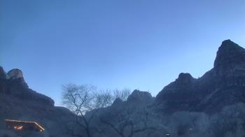 Weather camera view of Zion Canyon Village.