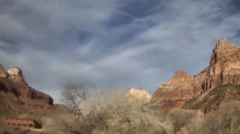 Weather camera view of Zion Canyon Village.