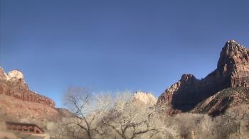 Weather camera view of Zion Canyon Village.