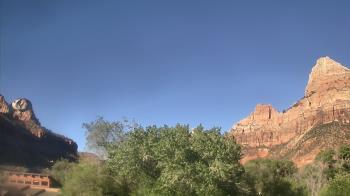 Weather camera view of Zion Canyon Village.