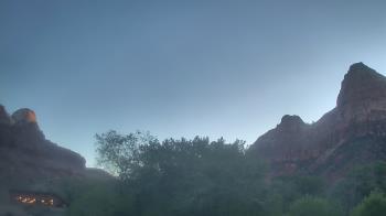 Weather camera view of Zion Canyon Village.