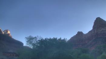 Weather camera view of Zion Canyon Village.