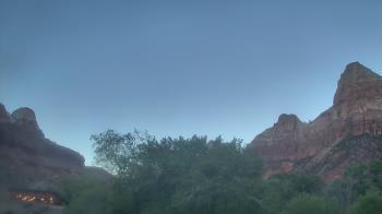Weather camera view of Zion Canyon Village.