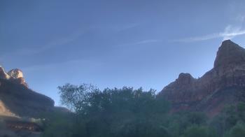 Weather camera view of Zion Canyon Village.