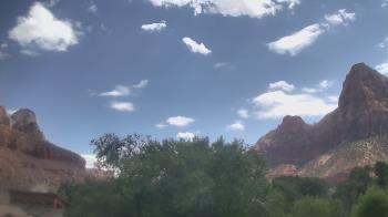 Weather camera view of Zion Canyon Village.