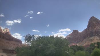 Weather camera view of Zion Canyon Village.