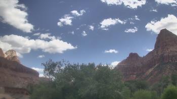 Weather camera view of Zion Canyon Village.