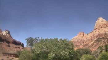 Weather camera view of Zion Canyon Village.