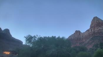 Weather camera view of Zion Canyon Village.