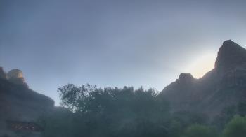 Weather camera view of Zion Canyon Village.