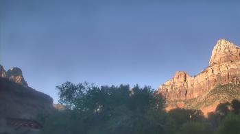 Weather camera view of Zion Canyon Village.