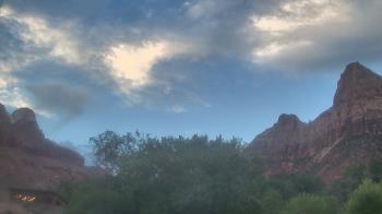 Weather camera view of Zion Canyon Village.