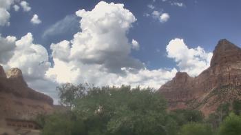 Weather camera view of Zion Canyon Village.