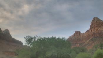 Weather camera view of Zion Canyon Village.