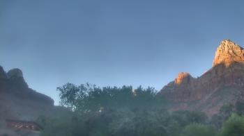 Weather camera view of Zion Canyon Village.