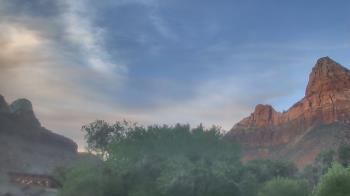 Weather camera view of Zion Canyon Village.