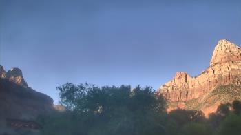 Weather camera view of Zion Canyon Village.