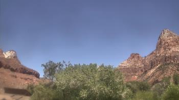 Weather camera view of Zion Canyon Village.