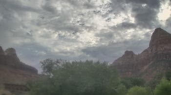 Weather camera view of Zion Canyon Village.